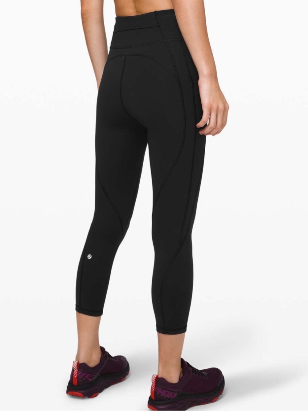 Lululemon Time To Sweat Crop 23'' Leggings 4 Black Performance Activewear Yoga - Picture 2 of 10